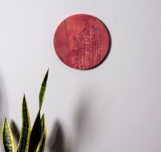 Handcrafted Crimson Bloom Plate